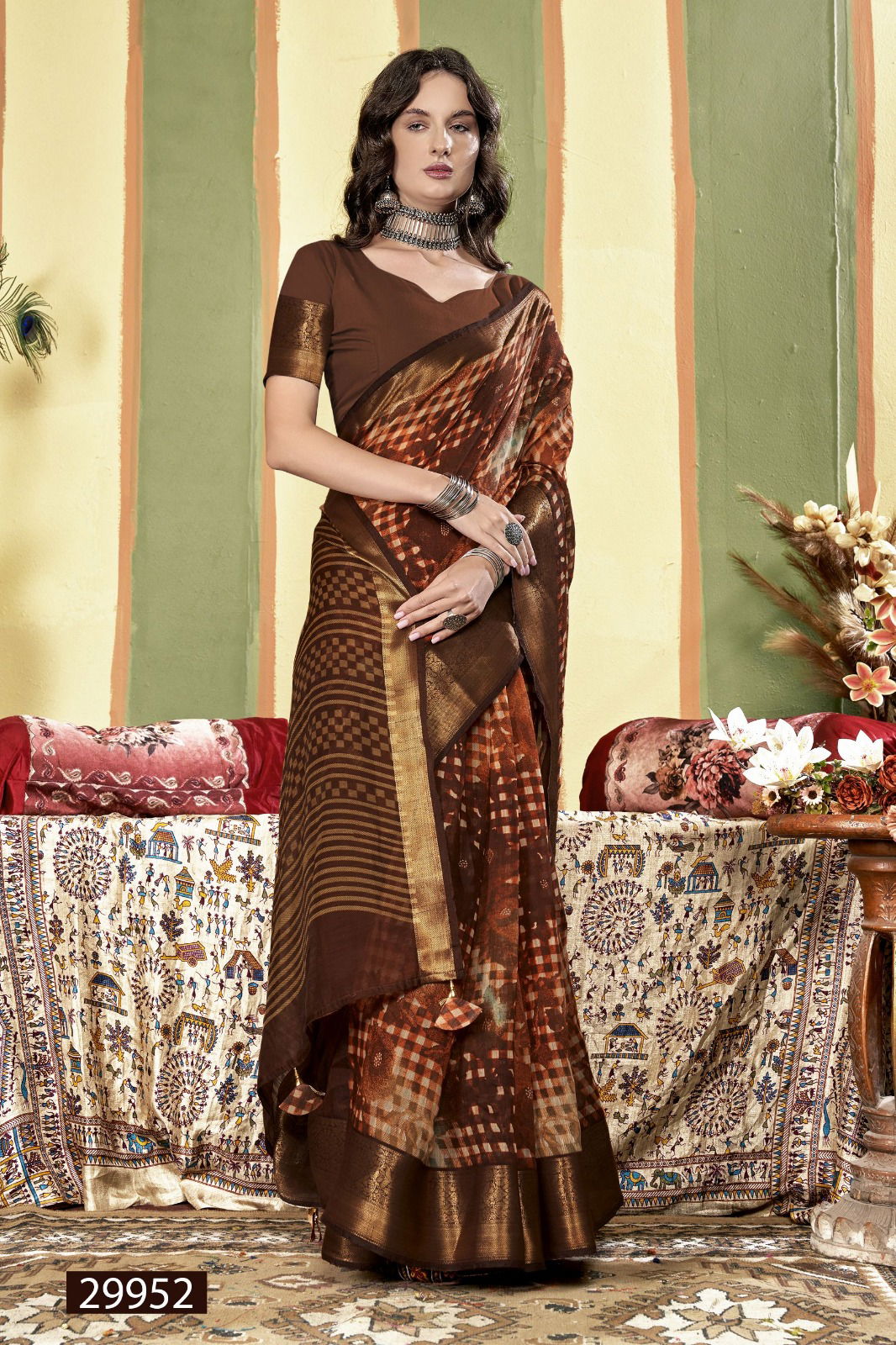 Anuprabha 03 By Vallabhi Linen Printed Sarees Wholesale Price In Surat